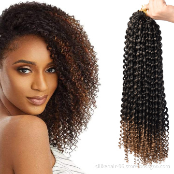 18 inch Synthetic Passion Twist Hair Pre-twisted Water  Wave Pre-Looped  Crochet Twist Braids Synthetic Braiding Hair Extensions